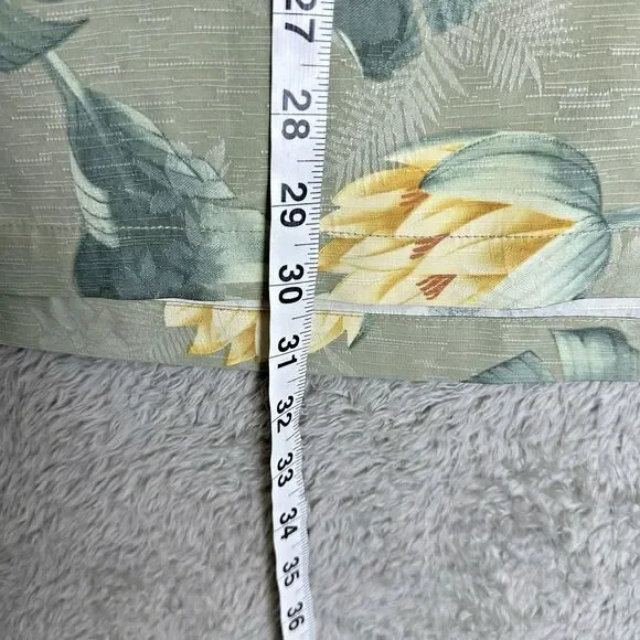 Tommy Bahama Mens XXL Silk Shirt Gray Floral Banana Leaf Aloha Camp Relaxed Fit - Picture 6 of 10